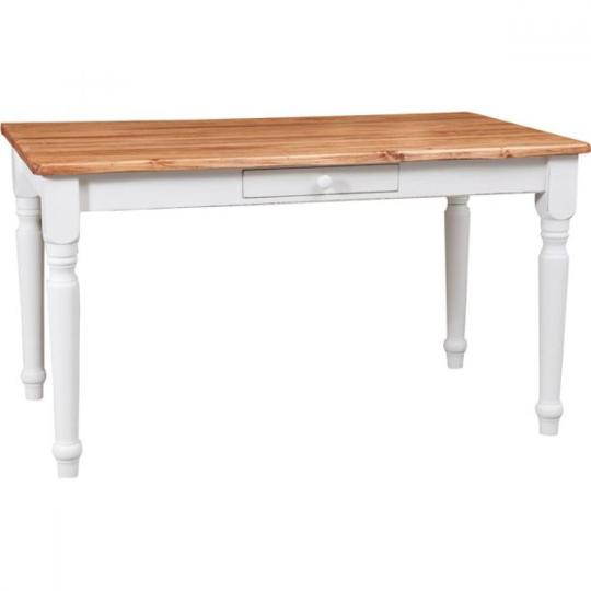 bisc l4087bnt natur malovany biely jedalensky stol veranda nabytok vidiecky dom stol country nabytok rustikalny mediteransky provence provans vidiecky balaton renovacia masivne drevo jedalen kuchyna.jpg